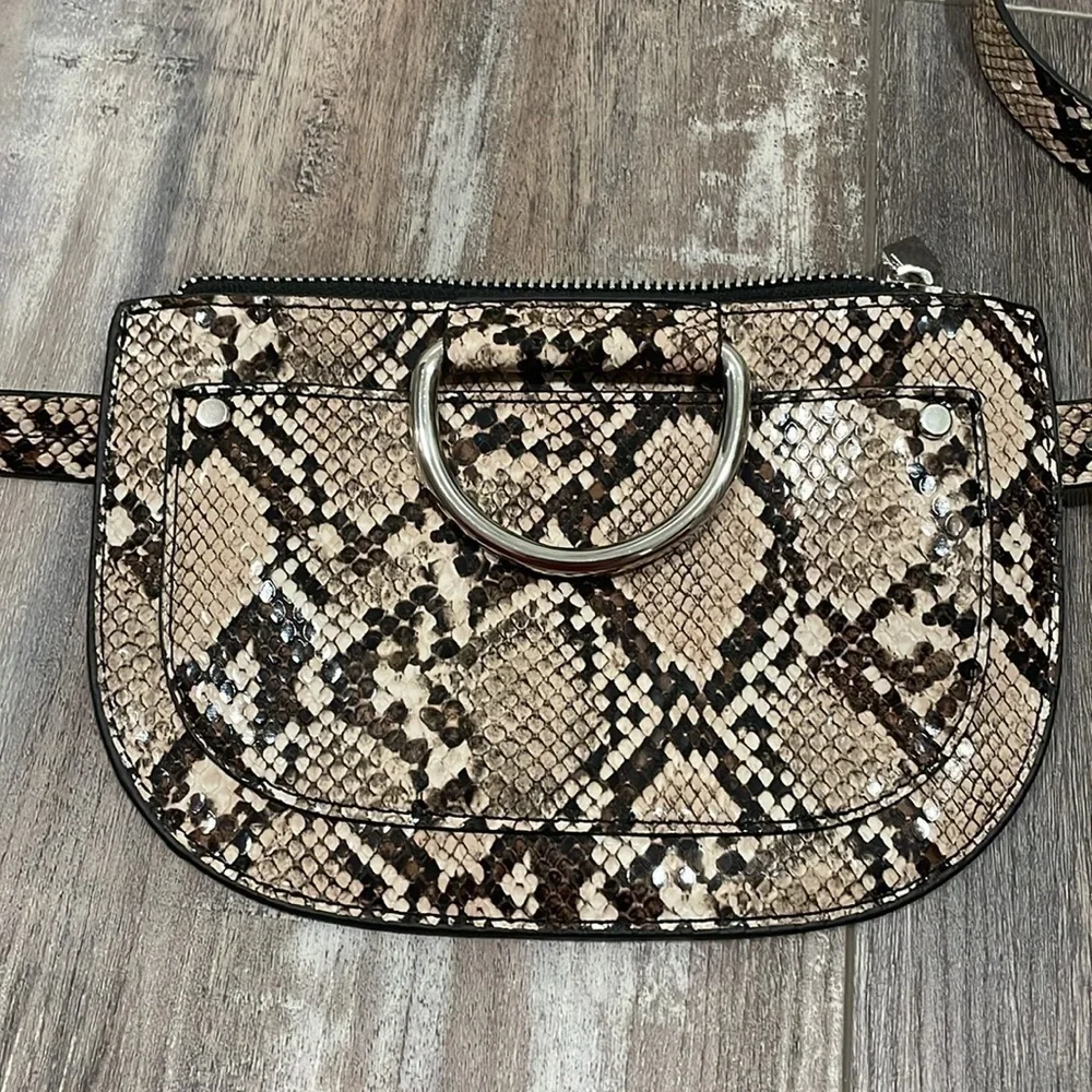 ZARA Snake Print Python Belt Bag Fanny Pack